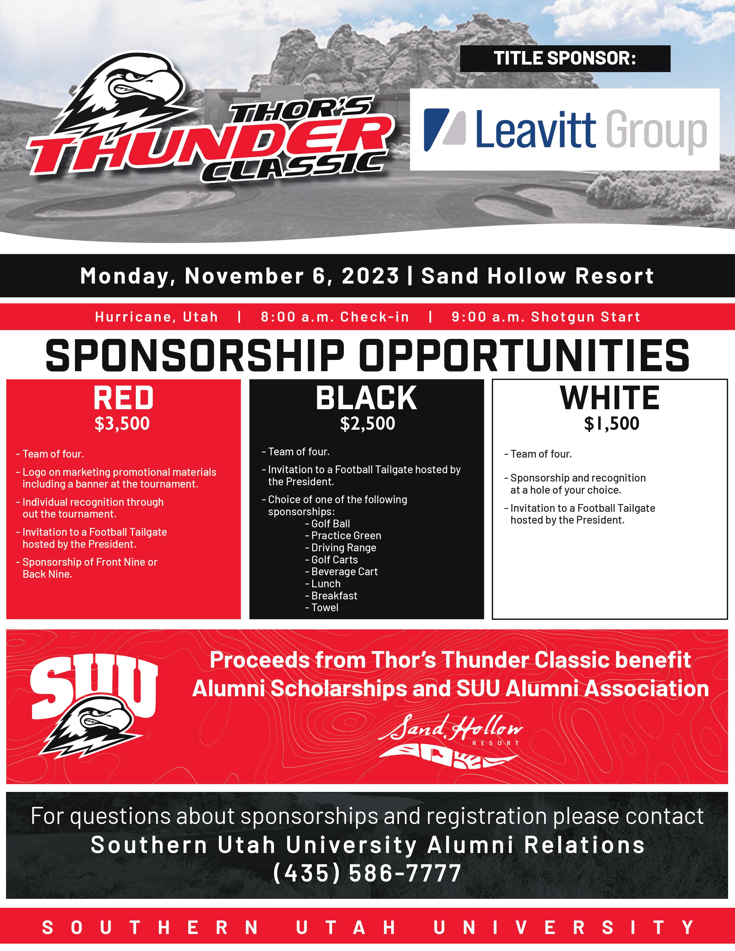 Thor's Thunder Classic Sponsorship Opportunities