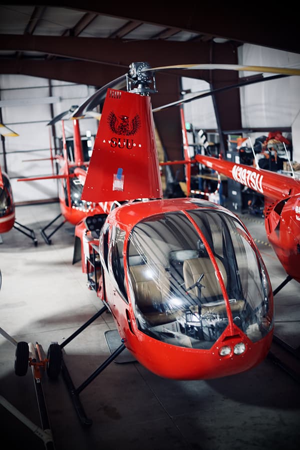 SUU Helicopter opened up for maintenance