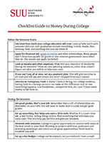 Money During College Checklist