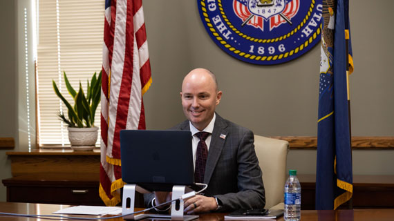 Governor Spencer Cox, rural office at SUU
